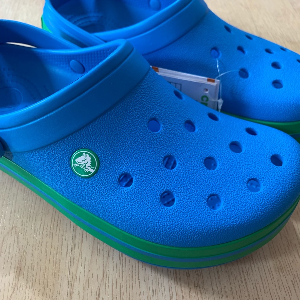 Crocs Crocband Blue/ Green Clogs Slides Women